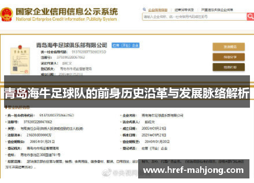 青岛海牛足球队的前身历史沿革与发展脉络解析